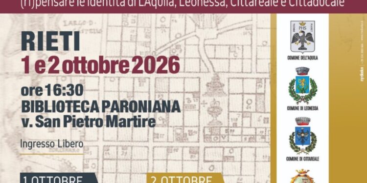 A Rieti alla Biblioteca Paroniana doppio appuntamento sul tema delle città di fondazione