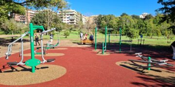 Parco della Caffarella, inaugurate le due nuove aree per il gioco e per il fitness