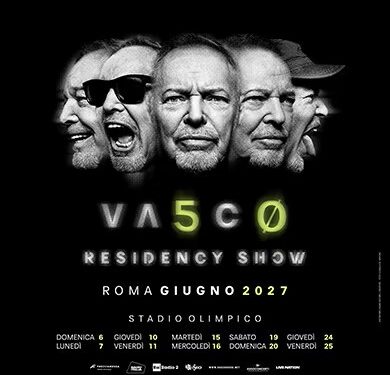 Vasco allo Stadio Olimpico in dieci appuntamenti